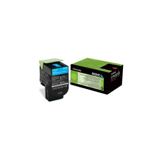 Original Lexmark 80C2HC0 / 802HC Toner cyan, 3000 pages