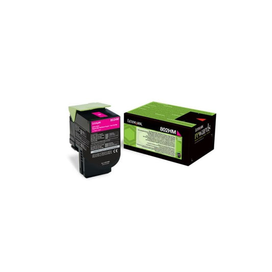 Original Lexmark 80C2HME / 802HM Toner magenta, 3000 pages