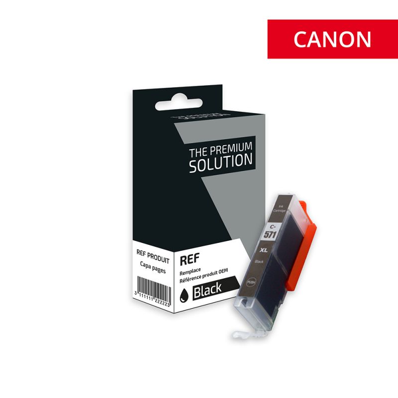 Canon 571XL - cartouche jet d'encre équivalent à CLI571BKXL, 0331C001 -