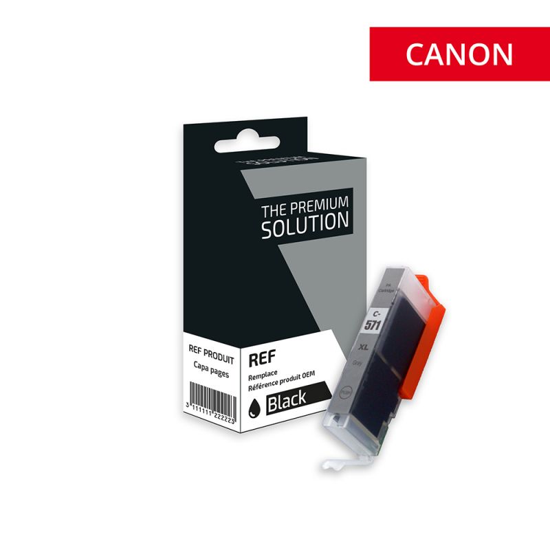 Canon 571XL - cartouche jet d'encre équivalent à CLI571GYXL, 0335C001 -