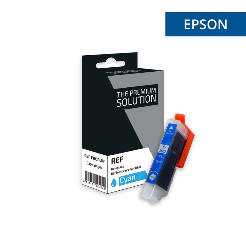 Epson 26XL - cartouche jet d'encre équivalent à C13T26324012 - Cyan