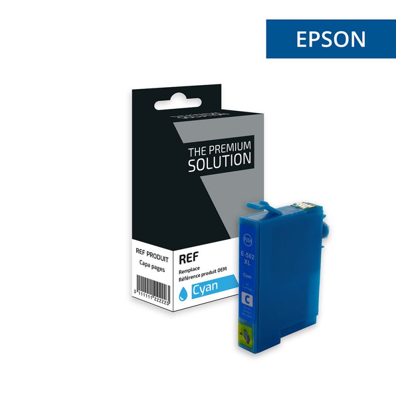 Epson 502XL - cartouche jet d'encre équivalent à C13T02W24010 - Cyan