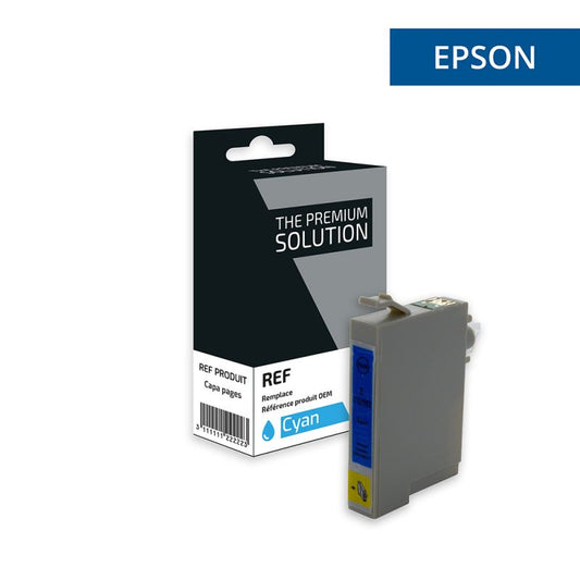 Epson T0712 - cartouche jet d'encre équivalent à C13T07124011 - Cyan