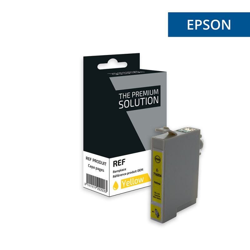 Epson T0714 - cartouche jet d'encre équivalent à C13T07144011 - Jaune